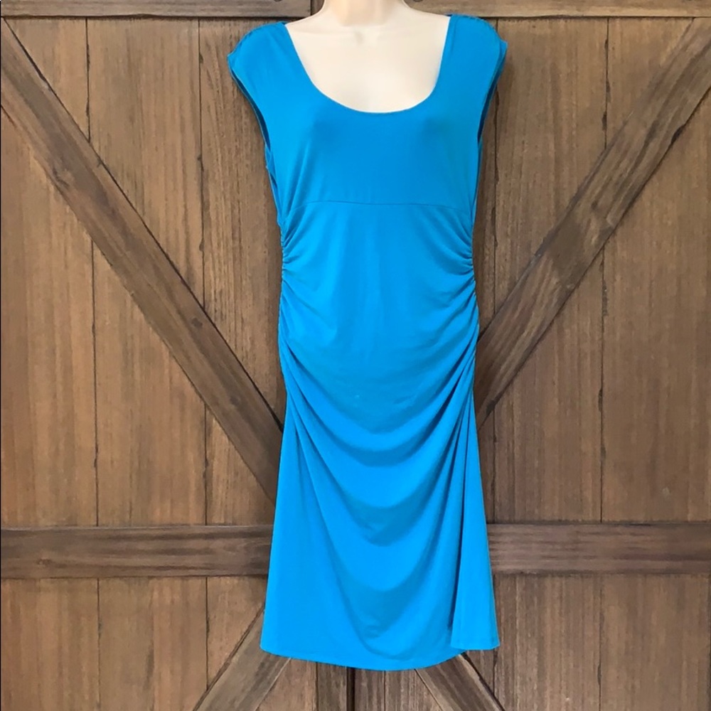 Moda International cap sleeve ruched dress, S/P